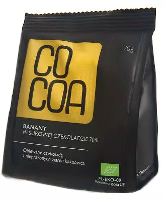 COCOA Banany w surowej czekoladzie (70 g) - BIO