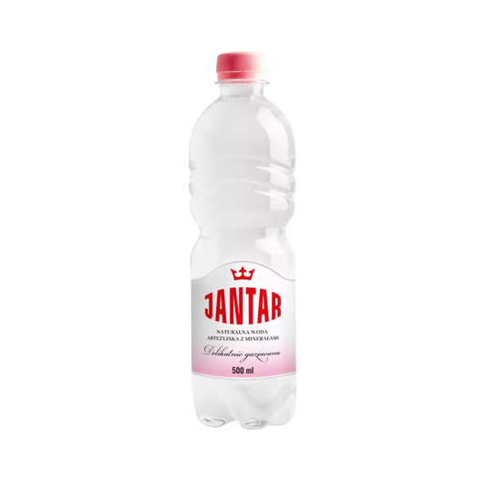 JANTAR Woda źródlana średniozmineralizowana delikatnie gazowana (500ml)