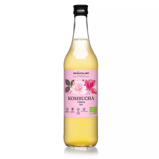 *DELIKATNA Kombucha różana (500ml) - BIO