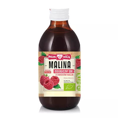 POLSKA RÓŻA Sok z owoców malin (250ml) - BIO